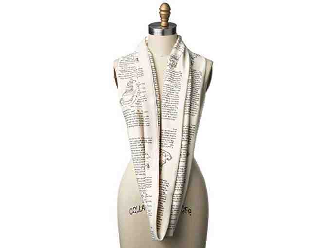 'Alice in Wonderland' Book Scarf!  Delightful, Cozy, Warm & Unique Gift!