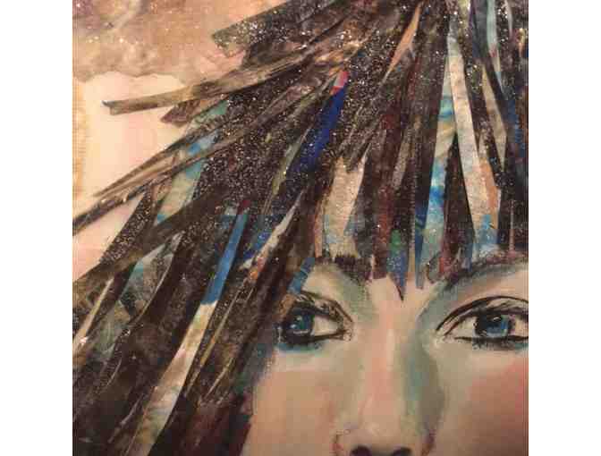 Custom Framed 10' x 10' Original Acrylic Collage Resin by Artist, Patricia Turner!