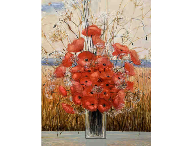 Renowned French Artist, Michel Henry's Magnificent Painting - 'Pavots D'ete'