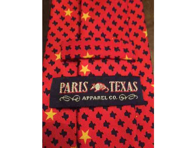 'Stars Over Texas' Red Silk Tie from Paris Texas Apparel Company!