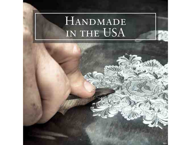 Military Veterans Hand-Hammered Hanging Ornaments (2)! American Made!