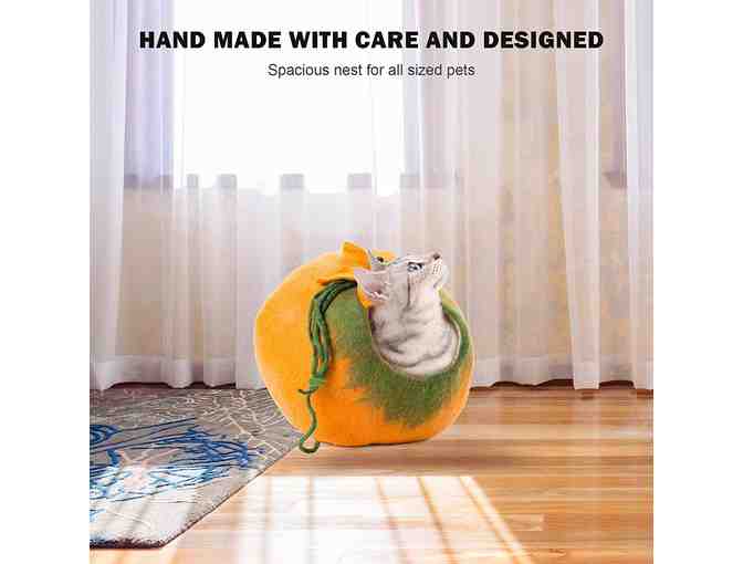 'Kitty Heaven' Handcrafted - Felt from 100% Natural Organic Wool! Cat Cave!