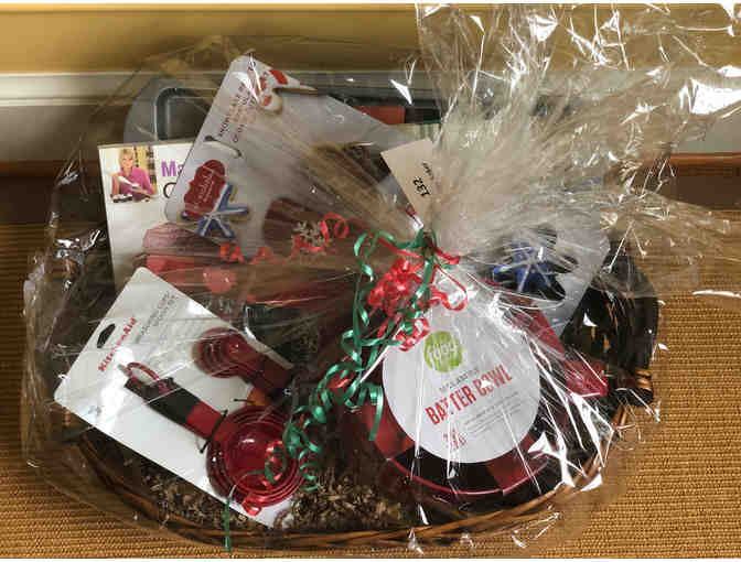 Gift Basket with Cookbook for Christmas Bakers! Beautifully Wrapped!