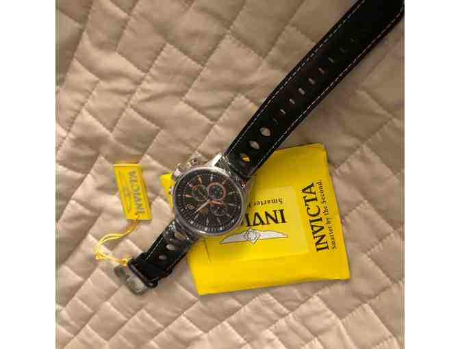 INVICTA Mens #15373 Chronograph Watch with Leather Band! New!