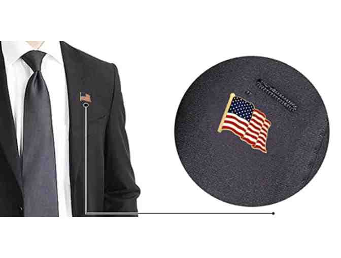 Set of 2 American Flag Lapel Pins