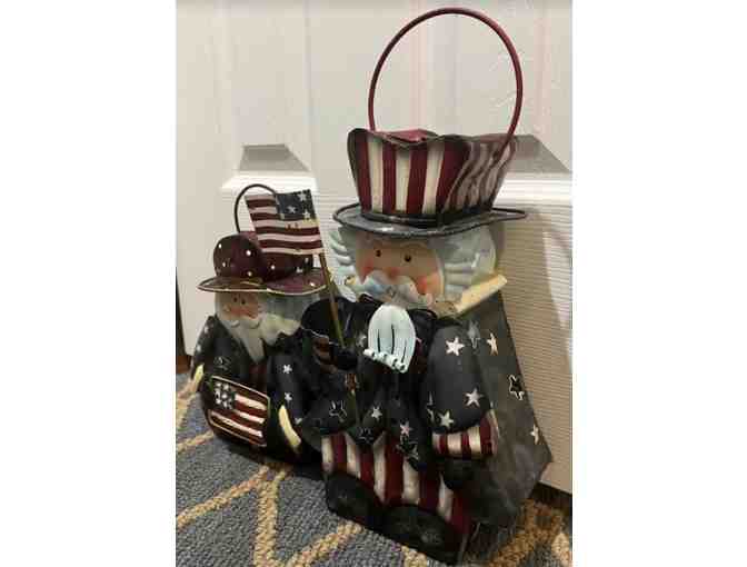 Uncle Sam 4th of July Votive Candle Holder Set