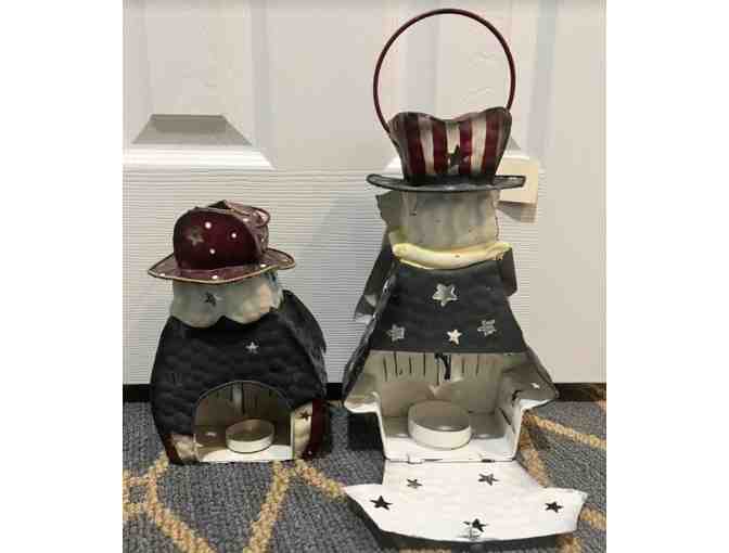 Uncle Sam 4th of July Votive Candle Holder Set