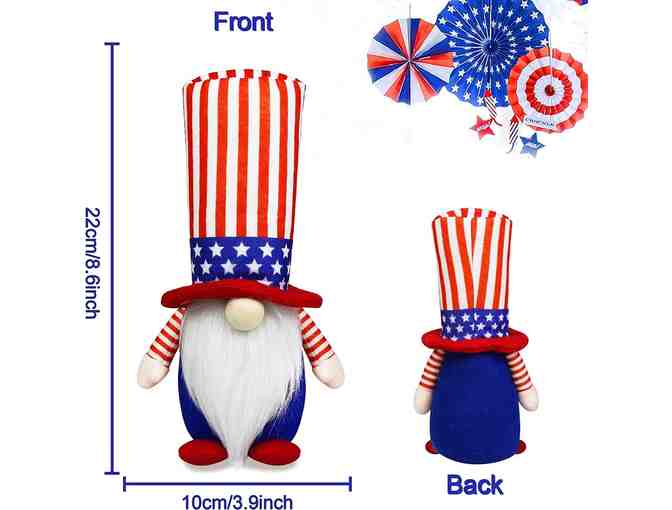 4th of July Patriotic Gnome Decorations, 2 PCS Handmade