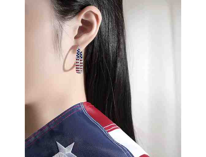 Patriotic Hoop Earrings