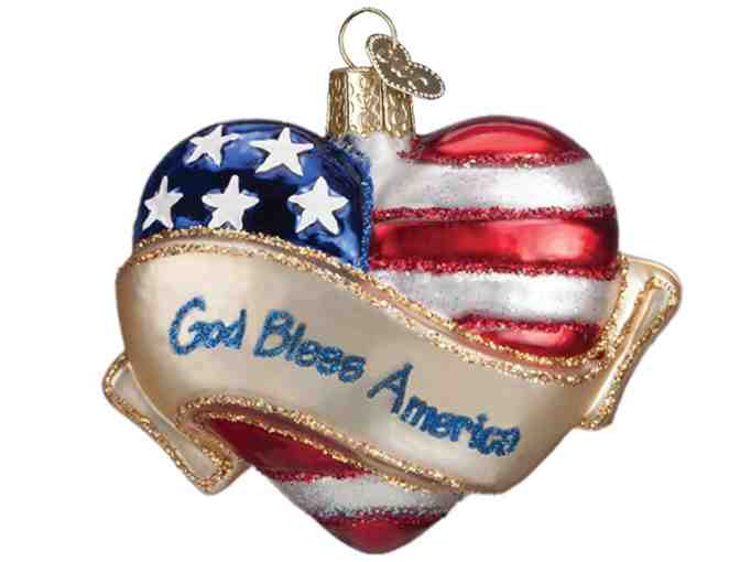 Old World Christmas Ornament- God Bless America Heart!