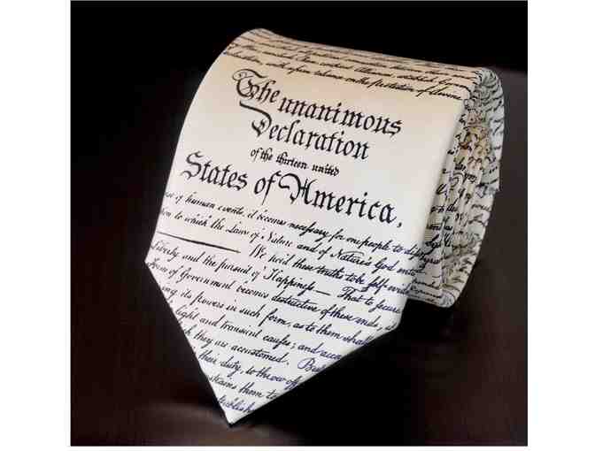 Declaration of Independence Ivory Silk Tie