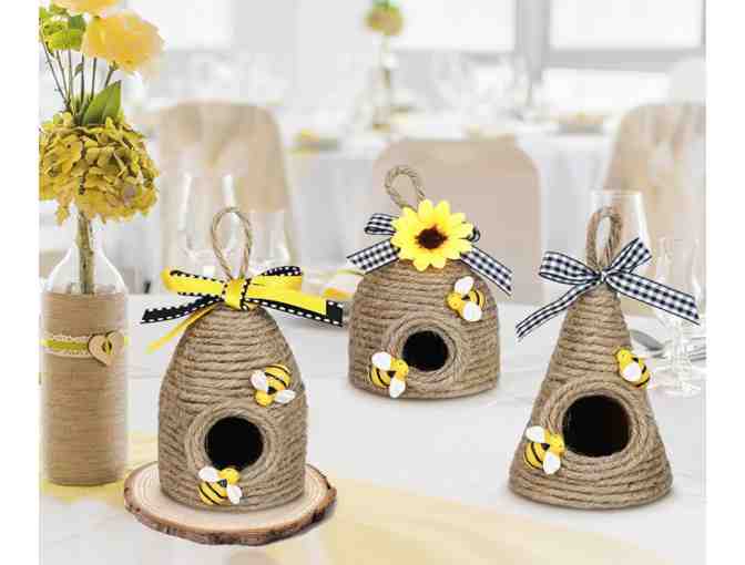 Bumble Bee Hive Decor- 3 Pack