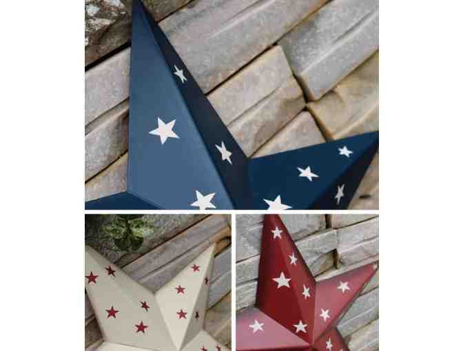 Set of 3- Metal Star Decor