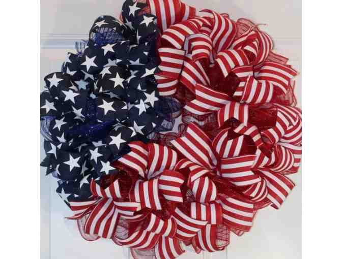 Patriotic Ribbon Wreath