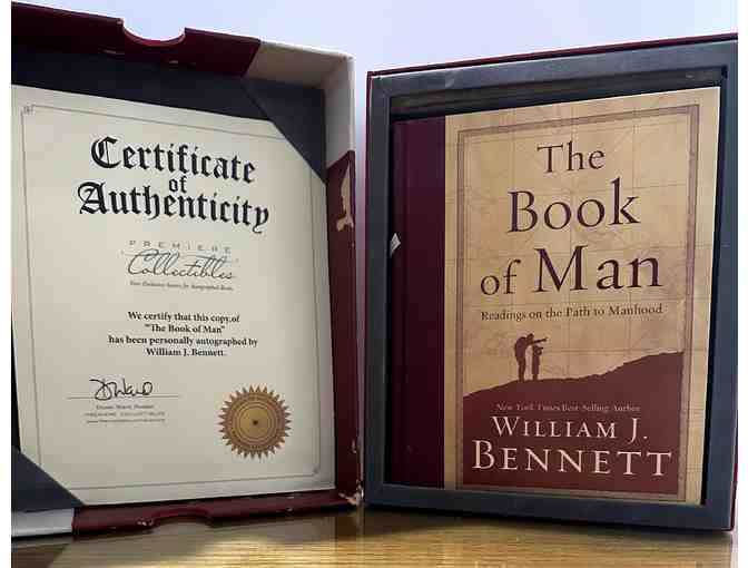 Autographed By Bill Bennett! The Book of Man, Collectors Edition Donated by Mark Justice