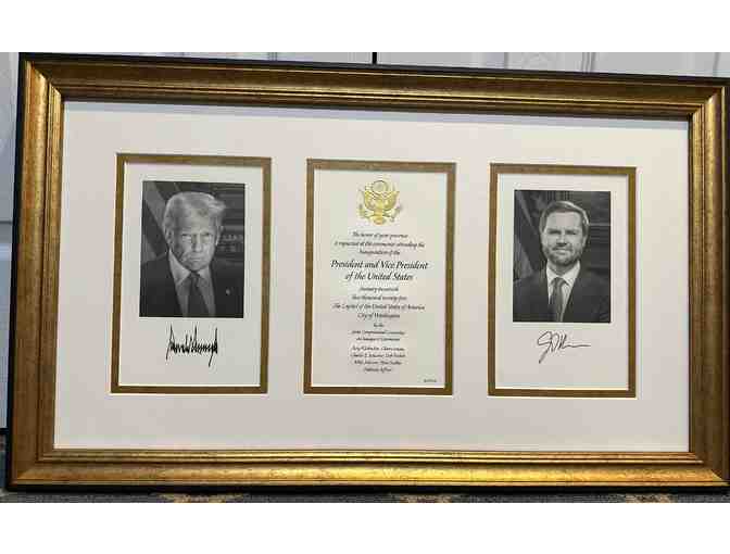 2025 Framed Inaugural Invitation