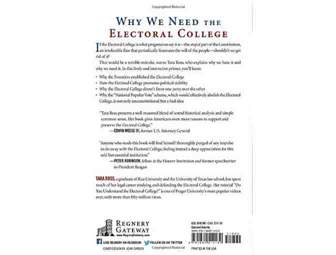 Autographed! Tara Ross' Book: 'Why We Need the Electoral College'