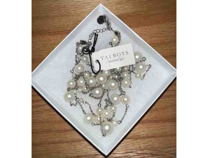 Talbots Triple Strand Faux Pearl Necklace