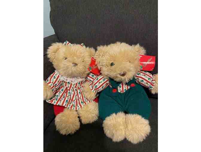🎄🧸 Holiday Cheer: Set of 5 Christmas Stuffed Bears