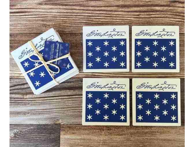 Set of 4 Stone Coasters - Commander in Chief - Photo 1
