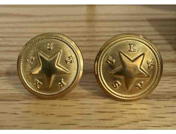 Custom Texas Uniform Button Cufflink and Stud Set - Photo 2