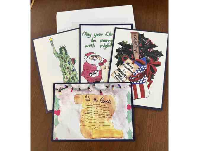 Set of 20 Constituting America's Original Chrismas Cards - Photo 1
