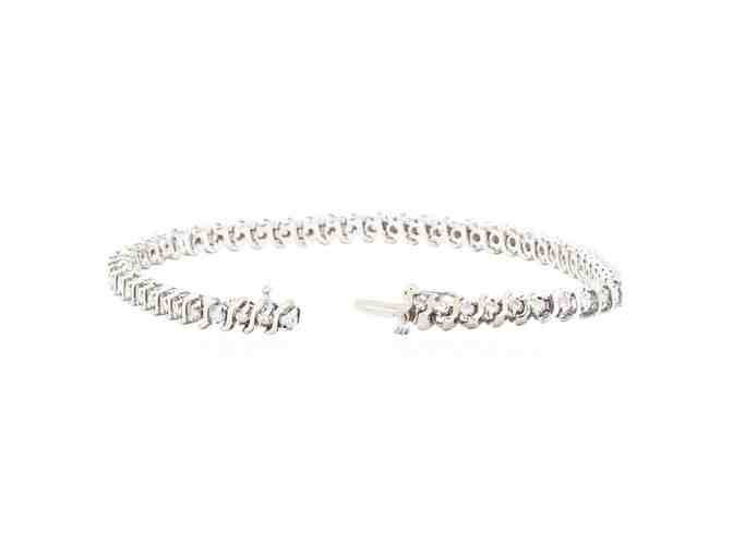10KT WHITE GOLD DIAMOND TENNIS BRACELET