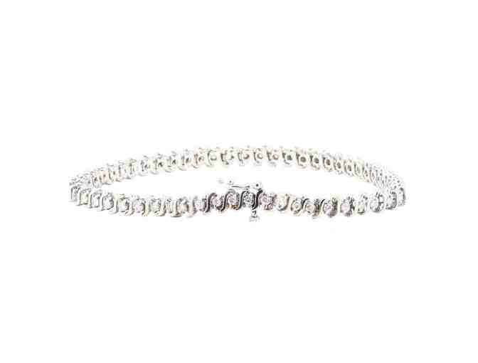 10KT WHITE GOLD DIAMOND TENNIS BRACELET