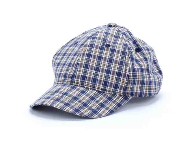 LITTLE BOYS PLAID BASEBALL CAP - MULTICOLOR BLUE