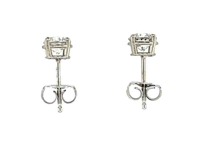 14KT WHITE GOLD DIAMOND STUD EARRINGS