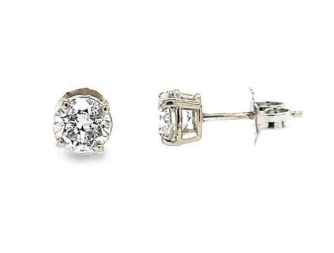 14KT WHITE GOLD DIAMOND STUD EARRINGS