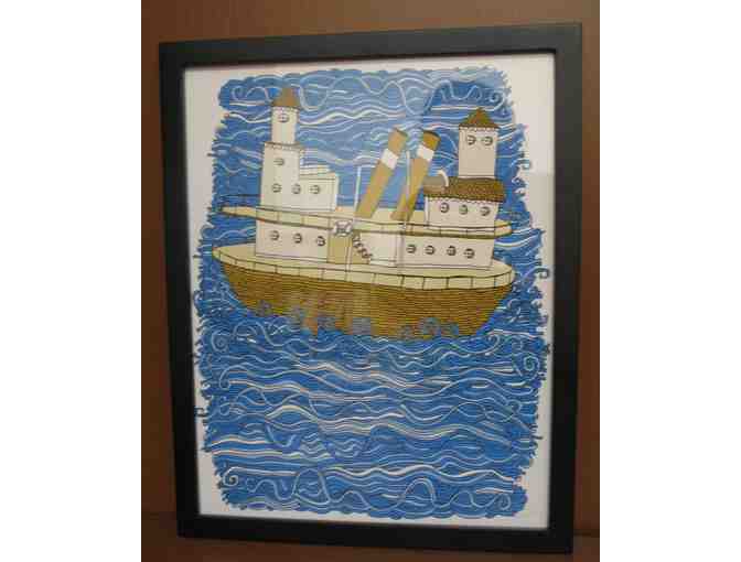 Frog & Toad Store Gift Card and Steamboat Framed Print