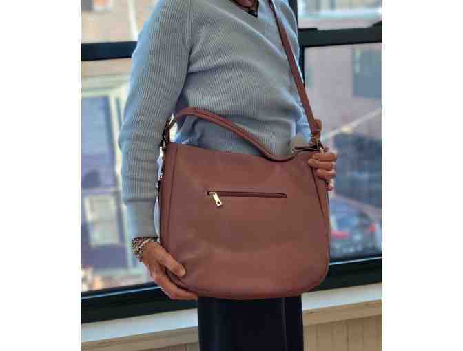 Solo Perche Plum Shoulder Tote Bag