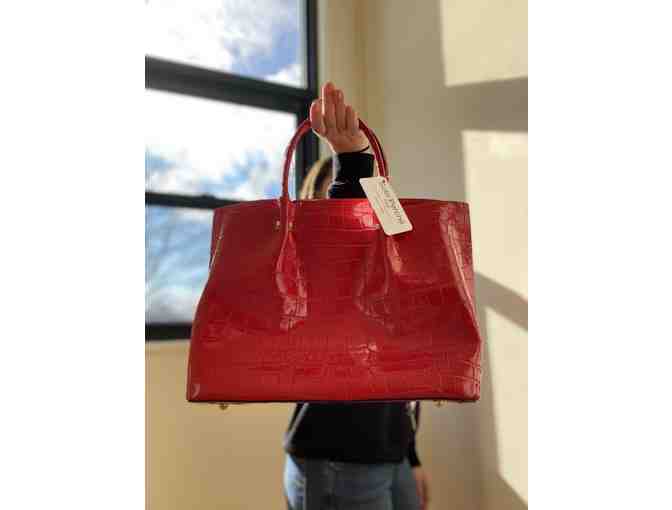 Solo Perche Red Shoulder Tote Bag