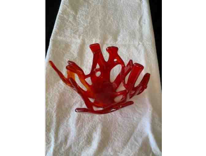 Red Hot Flaming Candle Holder
