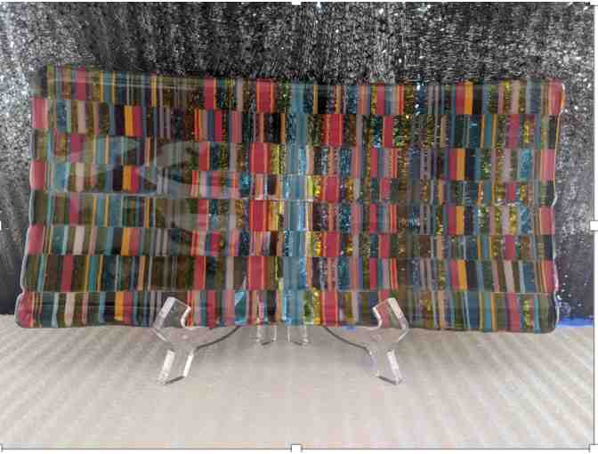 'Tapestry' Glass Sushi Platter by Rocio Smith