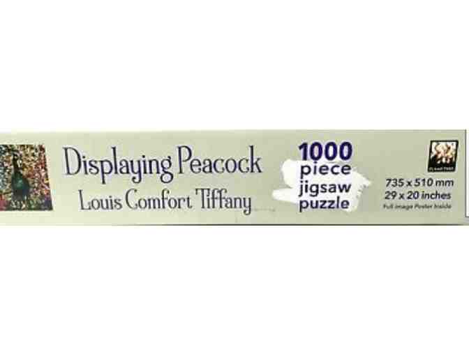 Louis Comfort Tiffany Displaying Peacock 1000 Piece Jigsaw