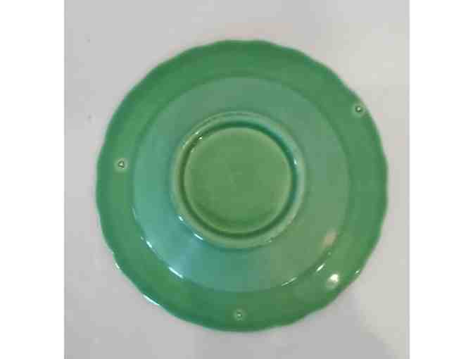 Homer Laughlin Harlequin Basket Weave Ashtray in Original Green