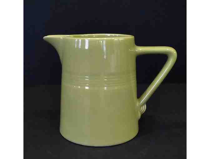 Homer Laughlin Harlequin Milk Pitcher in Chartreuse