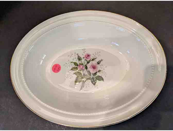 Hall China Super Superior Heather Rose Bowl & Platter Set