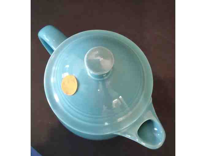 Homer Laughlin Fiesta Turquoise Coffee Server & Lid