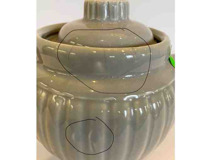 Hall China McCormick Ribbed Teapot Gray