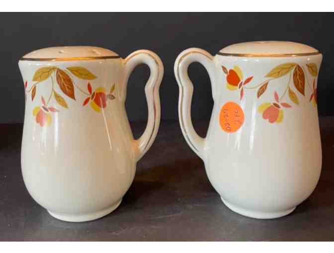 Hall China Autumn Leaf Salt & Pepper Shakers