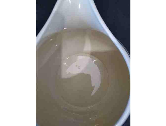 Homer Laughlin Priscilla Ovenware Foral & Gold Pitcher