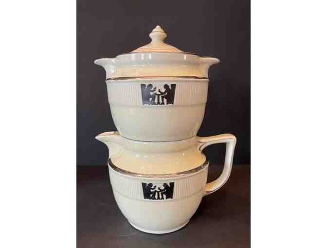 Hall China Silhouette Medallion Drip Coffee Pot Set