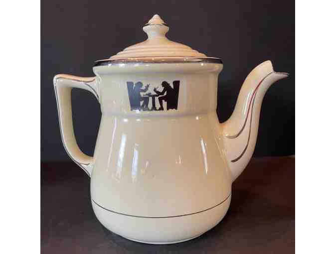 Hall China Silhouette Medallion Large Teapot