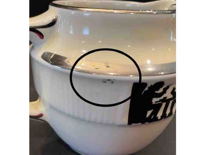 Hall China Silhouette Medallion Cream & Sugar Set