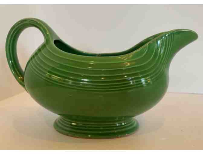 Homer Laughlin Fiesta Gravey Boat Green Color