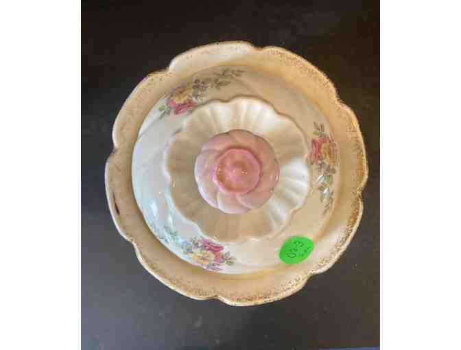 Knowles Taylor & Knowles KT&K Cracker Jar and Lid with Flowers