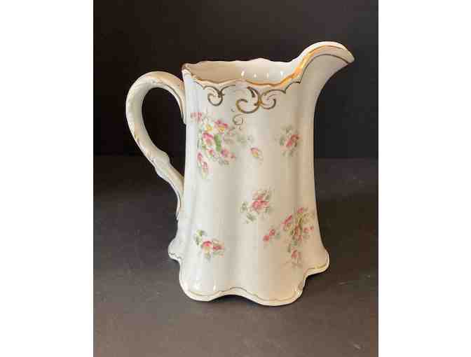 Homer Laughlin Floral Pitcher
